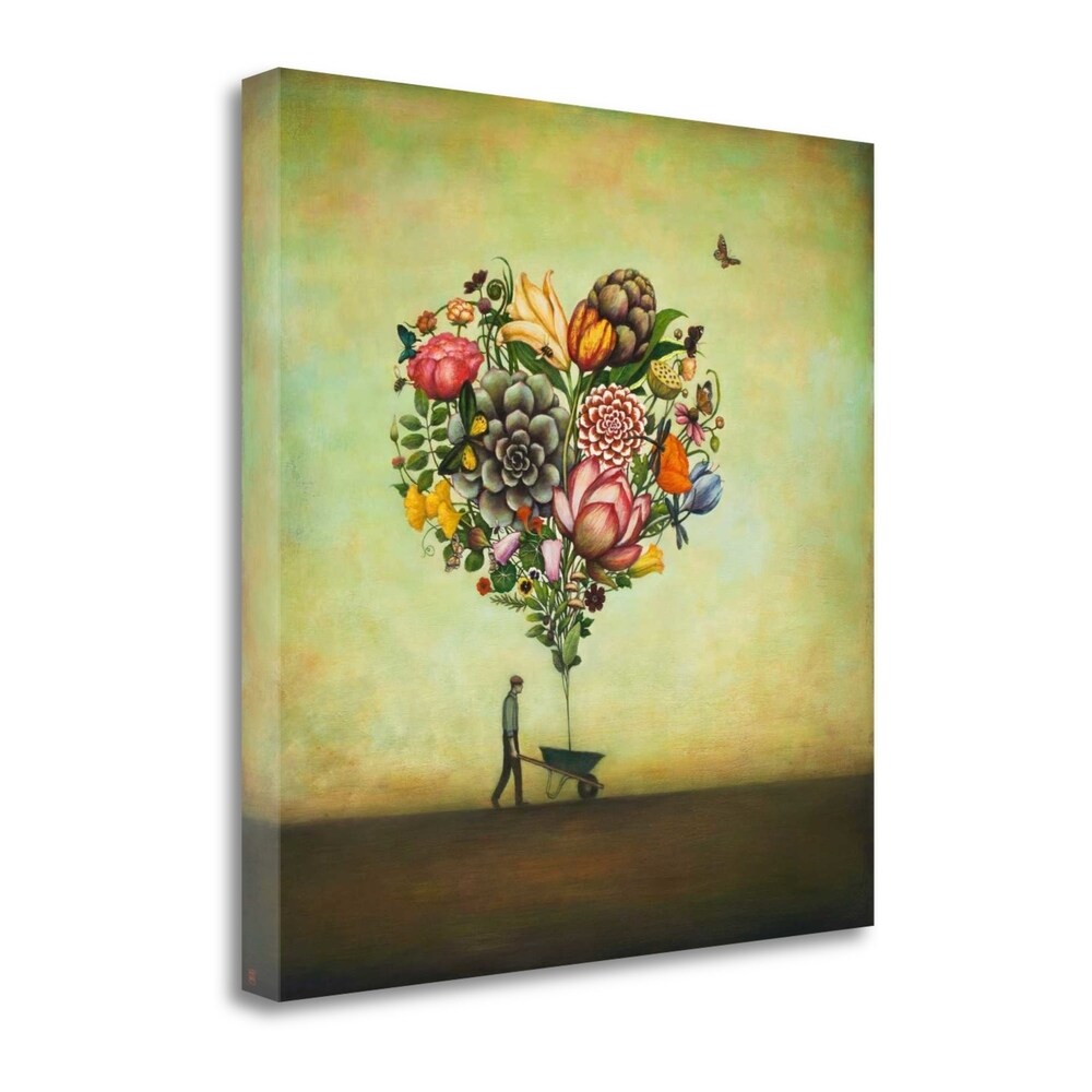 Big Heart Botany by Duy Huynh - Premium Giclee Art Print on Gallery Wrapped Canvas - Ready to Hang Wall Decor for Living Room, Bedroom & Office