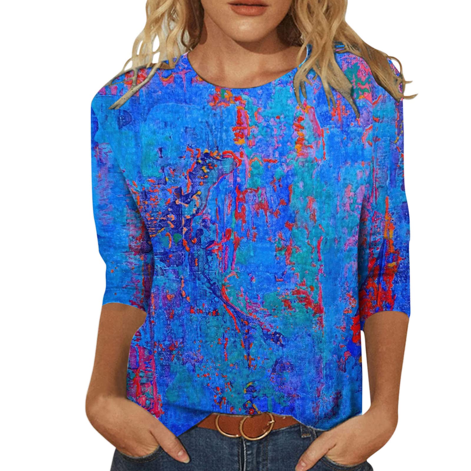 Women's Summer T-Shirts - Short Sleeve V-Neck Tunic Top with Zipper & Cold Shoulder Design | Casual Wear, Beach Outfits, Vacation Essentials