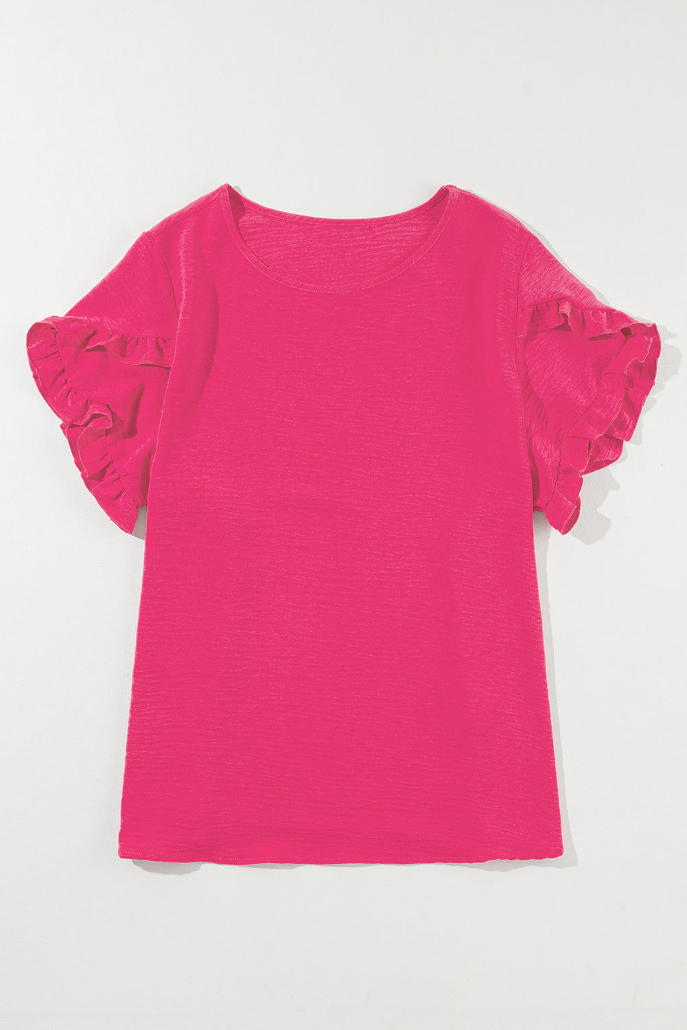 Curvy Fit Ruffled Short Sleeve Blouse for Women | Flattering Plus Size Summer Top | Perfect for Casual Outings & Date Nights
