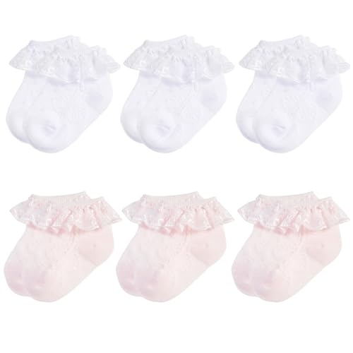 White/Pink 6 Pairs