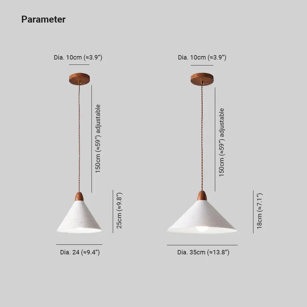 Modern White Conical Pendant Light for Bedroom - Stylish Ceiling Lighting Fixture for Living Room, Dining Room, and Home Decor