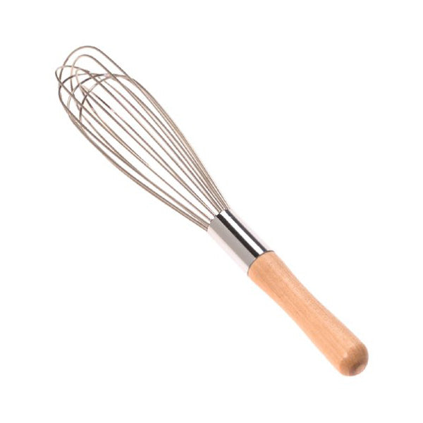 Premium 8SW French Whip with Wooden Handle - Professional Cooking & Baking Tool for Chefs, Perfect for Sauces, Desserts & Whipped Cream | Best Whips Brand
