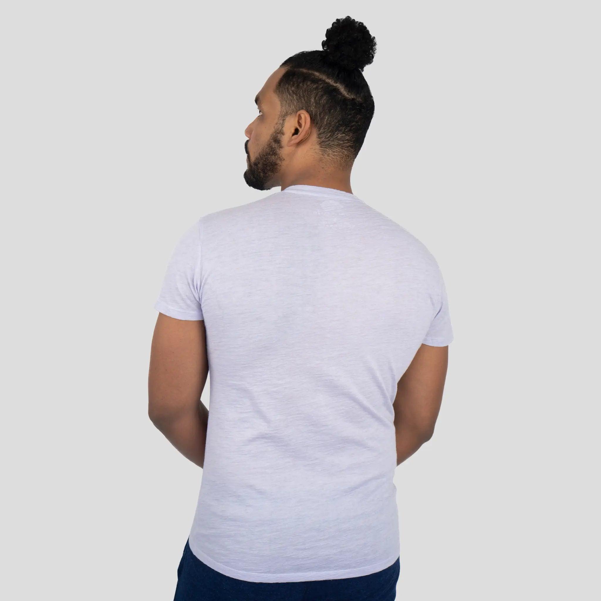 Ultralight Men's Alpaca Wool V-Neck T-Shirt - 160 GSM Soft Breathable Tee for Outdoor Hiking & Casual Wear