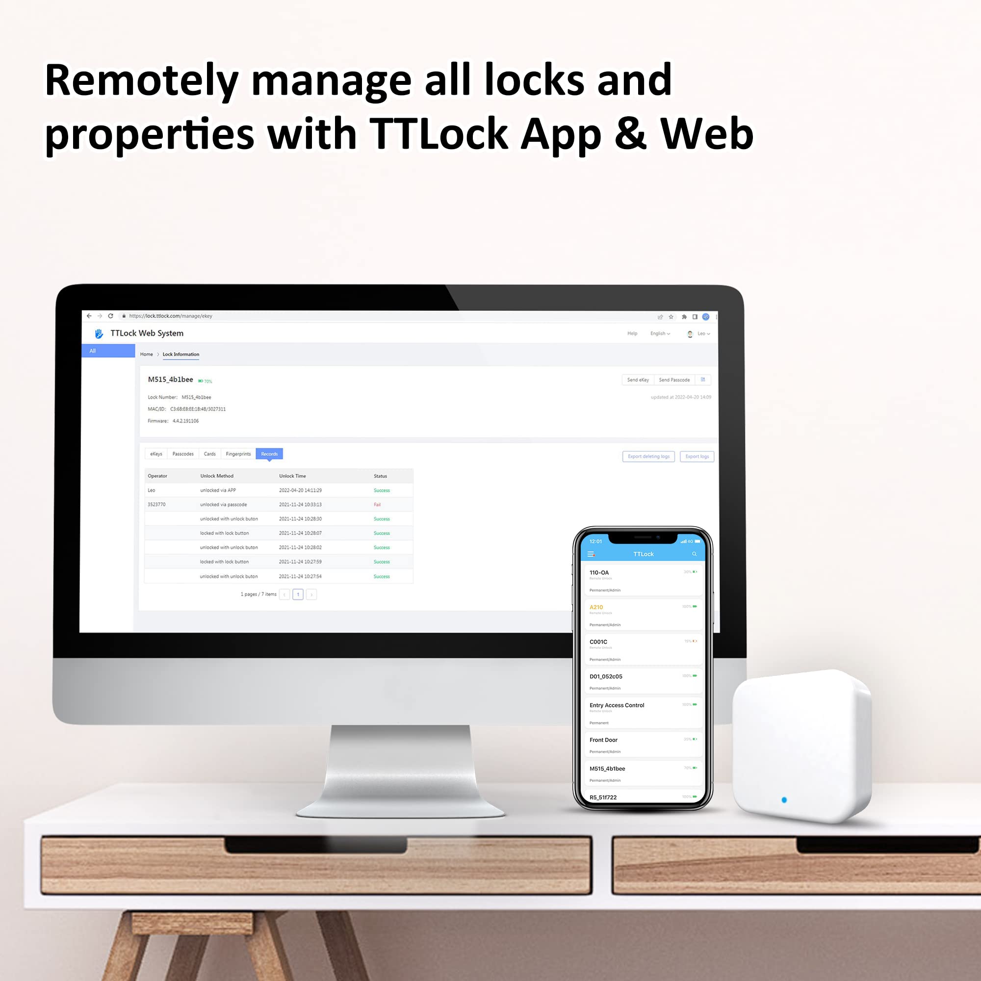 CATCHFACE WiFi Smart Lock with Gateway Bundle - Fingerprint & IC Card Keyless Entry Biometric Door Lock - Secure Smart Home Lock for Front Doors, Apartments & Rental Properties - Ideal for Airbnb Hosts & Home Security