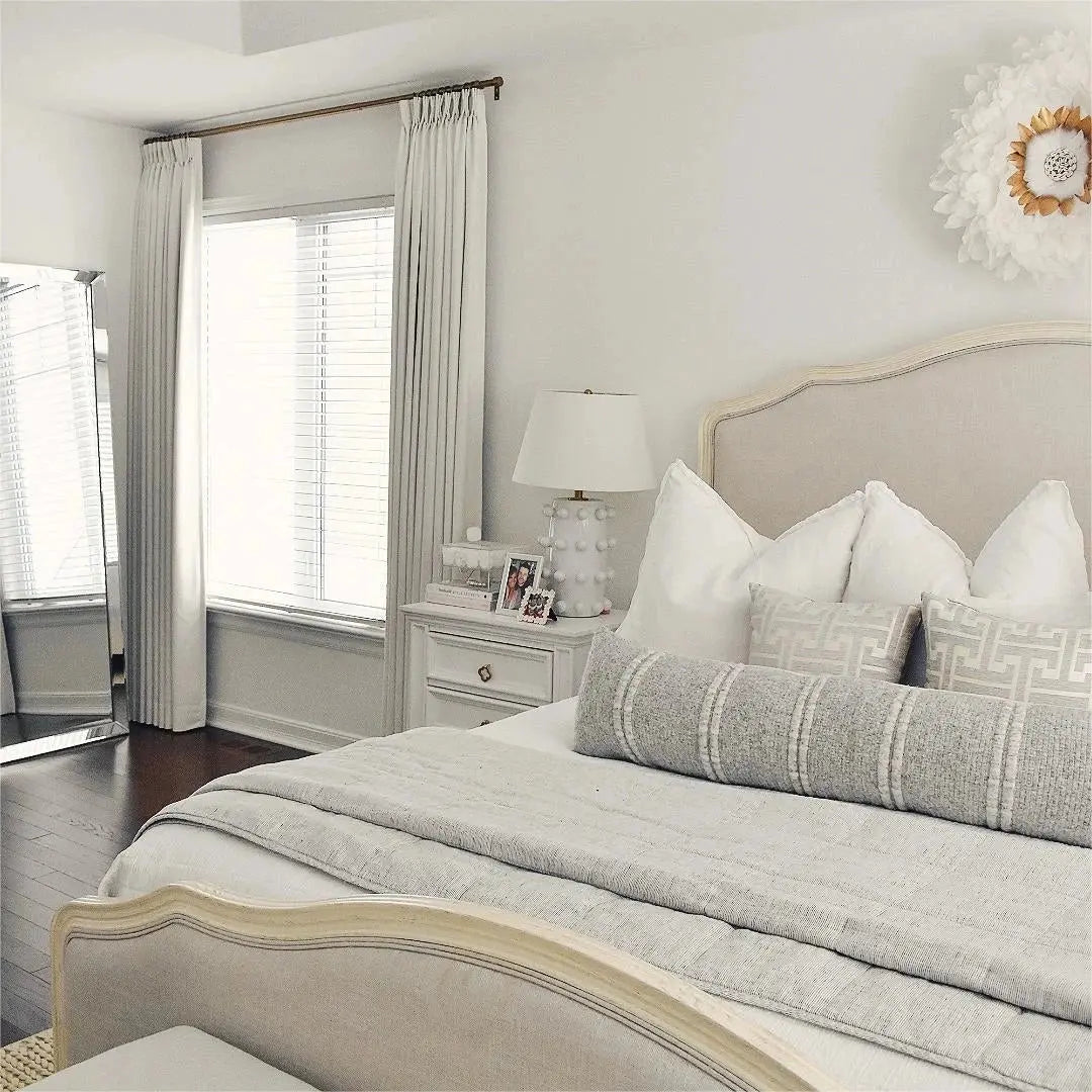Vinny Twill Pleated Drapery Curtains - Elegant Window Treatments for Living Room, Bedroom & Home Decor