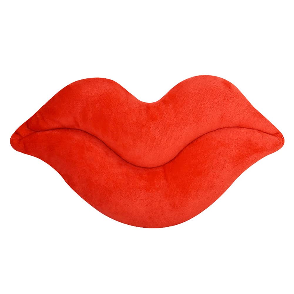 Red Velvet Lip Shaped Throw Pillow - Hot Pink Decorative Cushion for Bedroom & Living Room - 50cm Funky Love Pillow - Perfect for Valentine's Day Gifts, Girls' Dorm Decor, and Photo Props