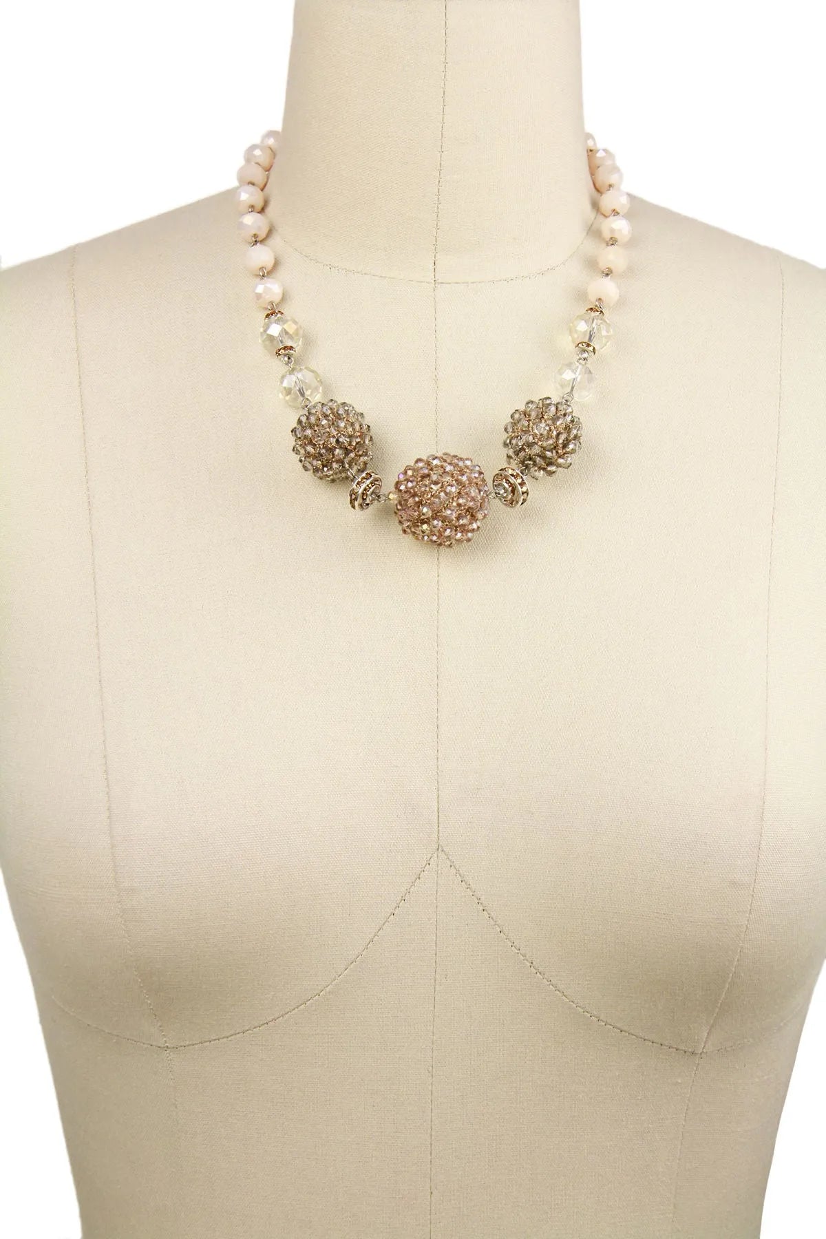Elegant Short Beaded Raspberry Ball Necklace - Dainty Fashion Jewelry for Women | Perfect for Parties, Weddings & Everyday Wear