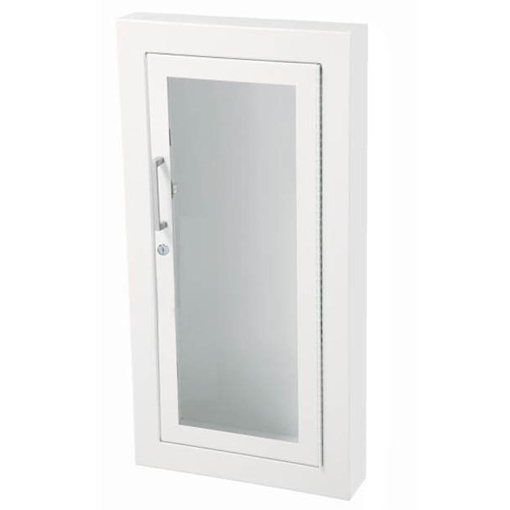 JL Industries 1816G10FX2 Ambassador Fire Extinguisher Cabinet - Full Glass Door with Pull Handle & SAF-T-LOK Fire Rated - Perfect for Offices, Schools, and Commercial Buildings