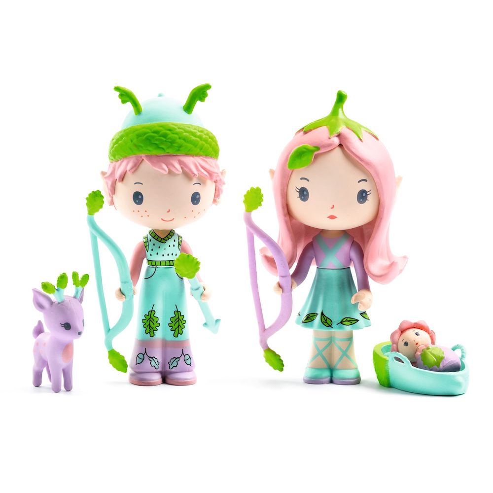 Djeco Tinyly Lily & Sylvestre Wooden Puzzle - Educational Montessori Toy for Toddlers 2-4 Years - Perfect for Early Learning & Playtime Activities
