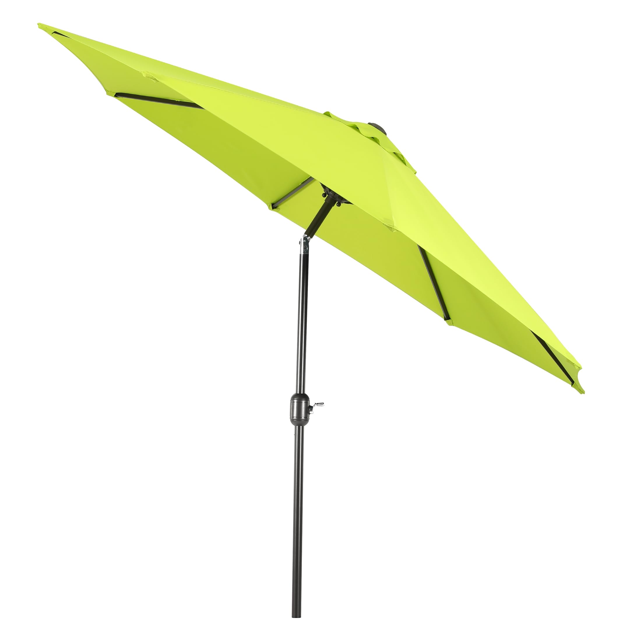WO Home 9ft Round Patio Umbrella - Outdoor Market Table Sun Shade for Garden, Poolside, and Backyard Relaxation