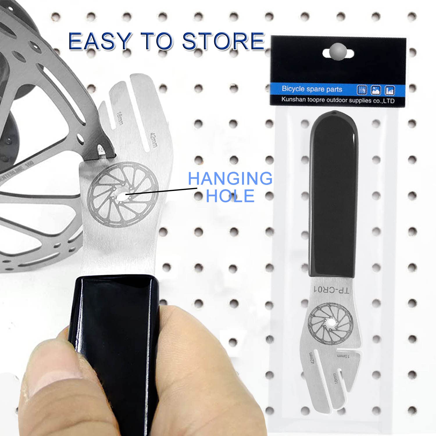 JONMON Bike Rotor Truing Fork - 3-Slot Disc Brake Alignment Wrench with Adjustable Depths | Brake Disc Flattening & Gap Correction Tool | Perfect for Mountain & Road Bike Maintenance | Ideal for Professional Repairs & DIY Bike Tuning