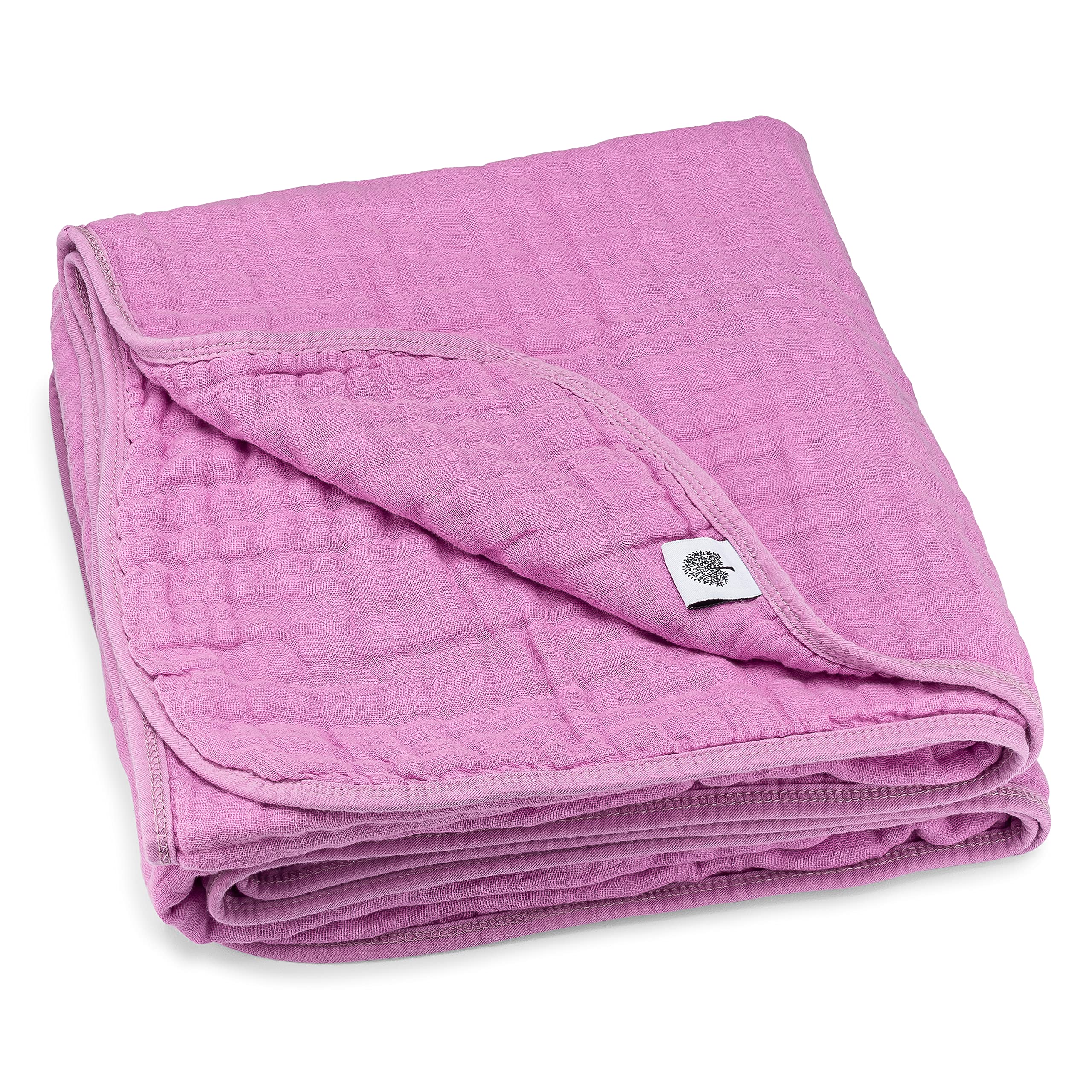 Parker Baby Muslin Blanket - 100% Organic Cotton Swaddle & Toddler Quilt | 47