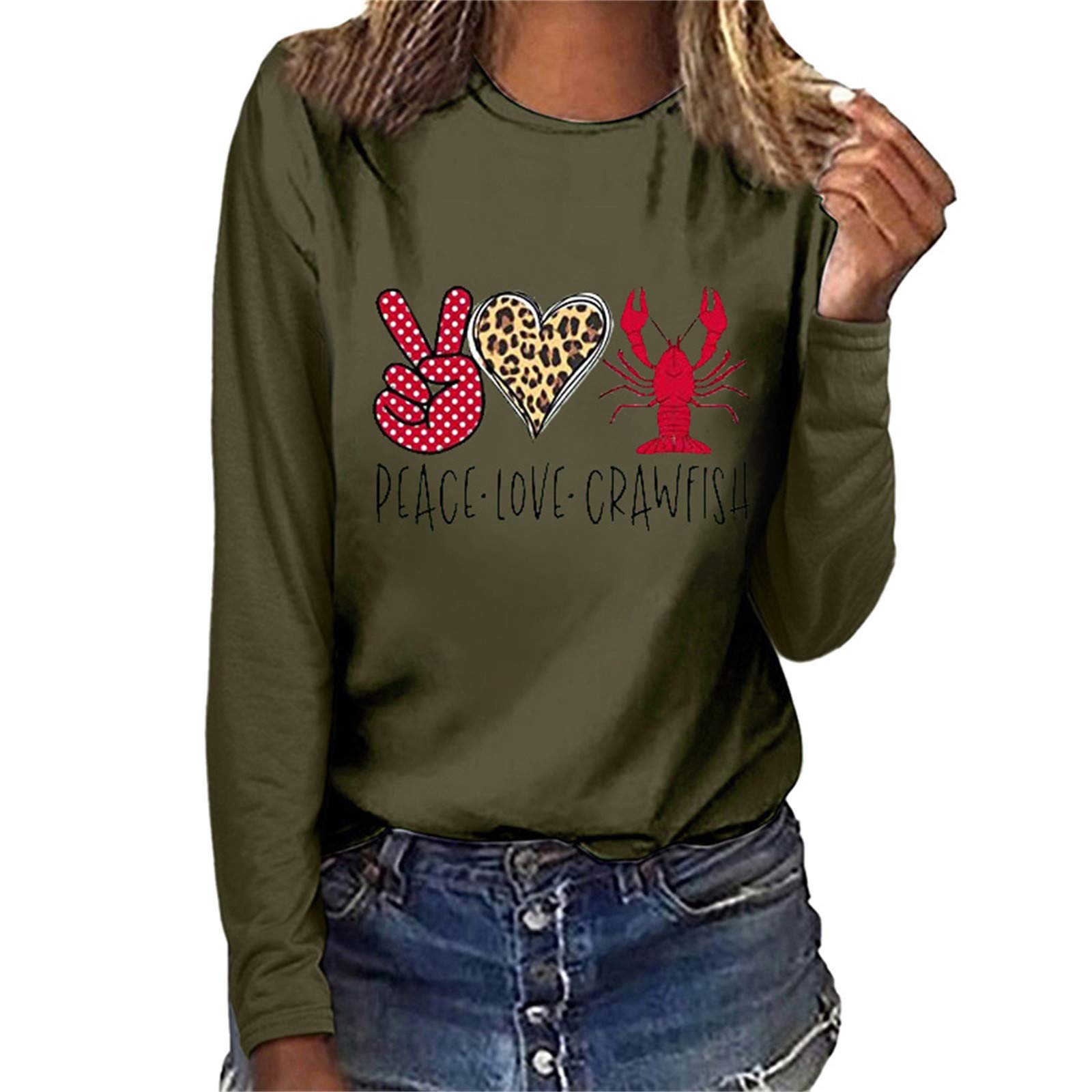Arystk Women's Christmas Sweatshirt - Cozy Pullover Long Sleeve Casual Top with O-Neck Design - Perfect for Holiday Parties, Gift Giving & Winter Outfits (Black)
