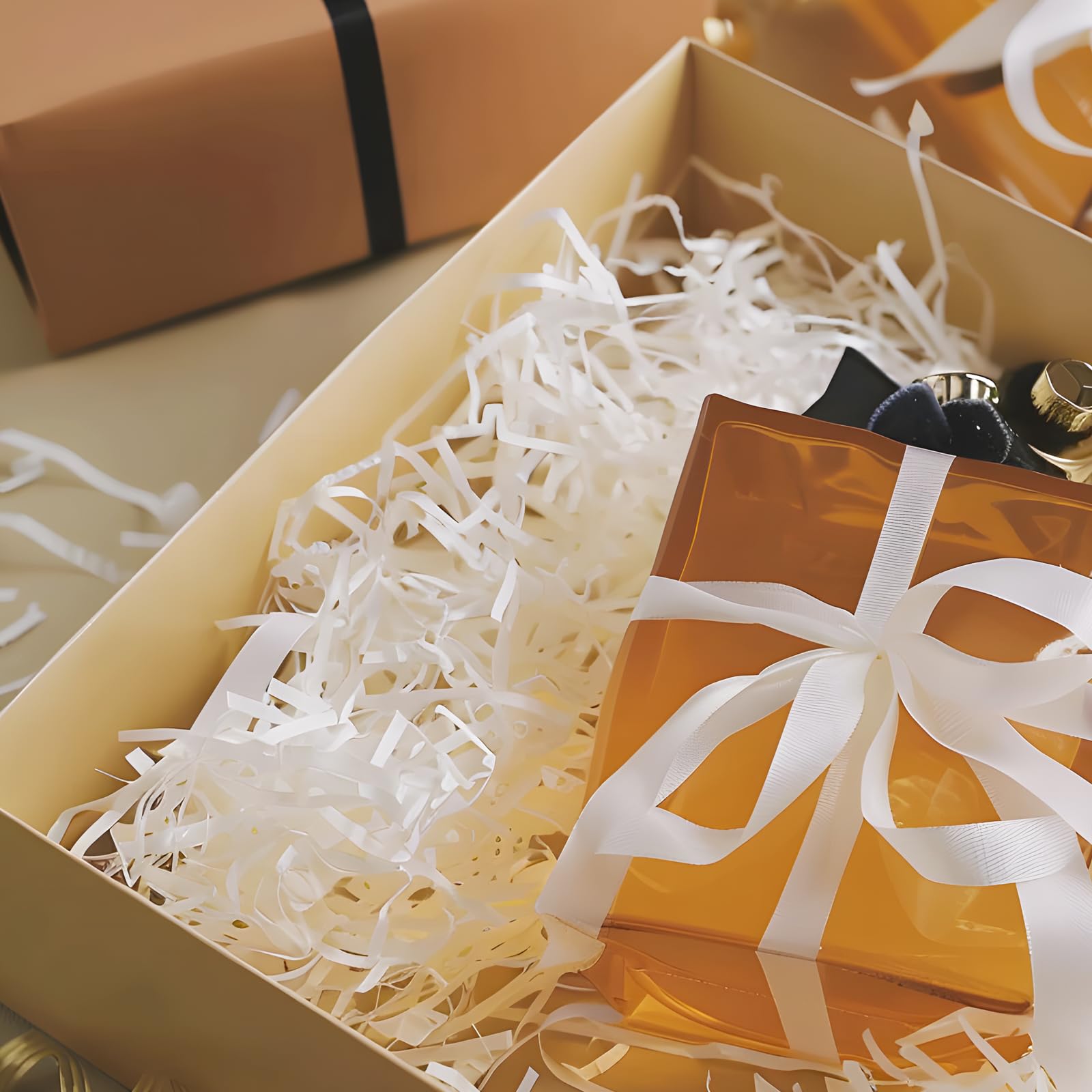 1 LB White Crinkle Cut Paper Shred Filler - Bulk Shredded Paper for Gift Baskets, Packaging & Wrapping - Eco-Friendly Decorative Filler for Parties, Weddings, Easter & Christmas Decorations