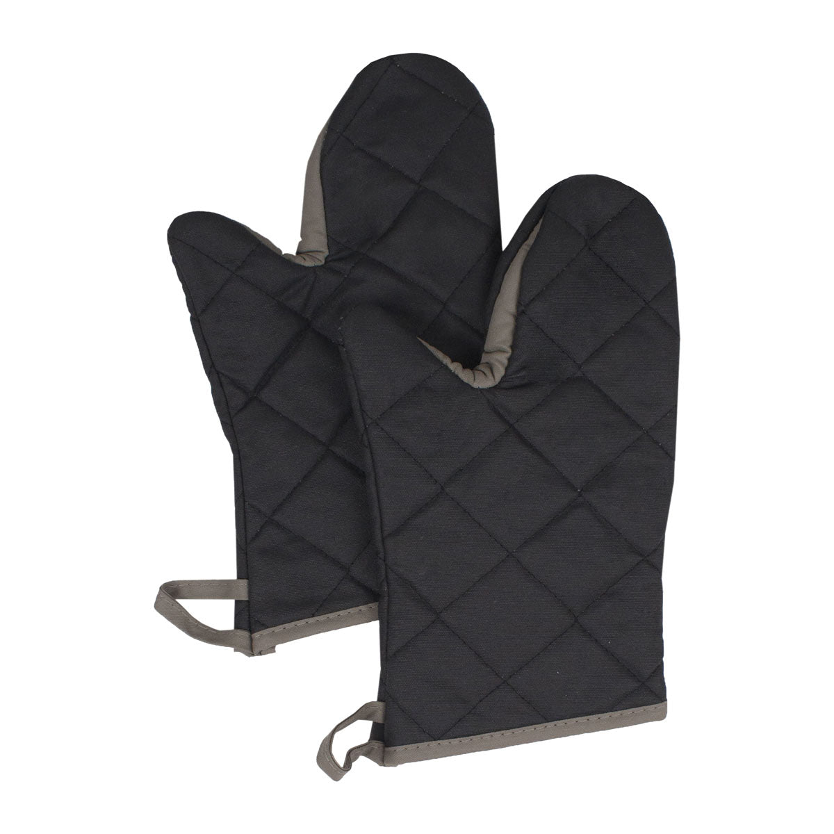 Pyrotex Oven Mitts - Black Forearm Length Heat Resistant Gloves (15