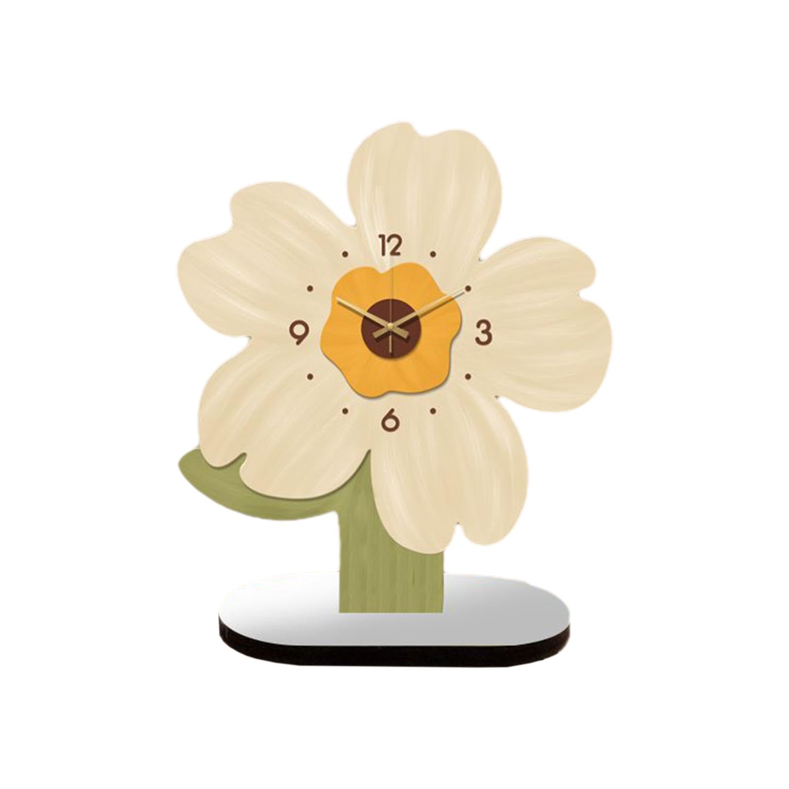 Sunflower Decorative Desk Clock - Elegant Mantel Clock for Office, Bedroom & Bedside Tables | Perfect for Home Decor, Gifts & Workspace Organization