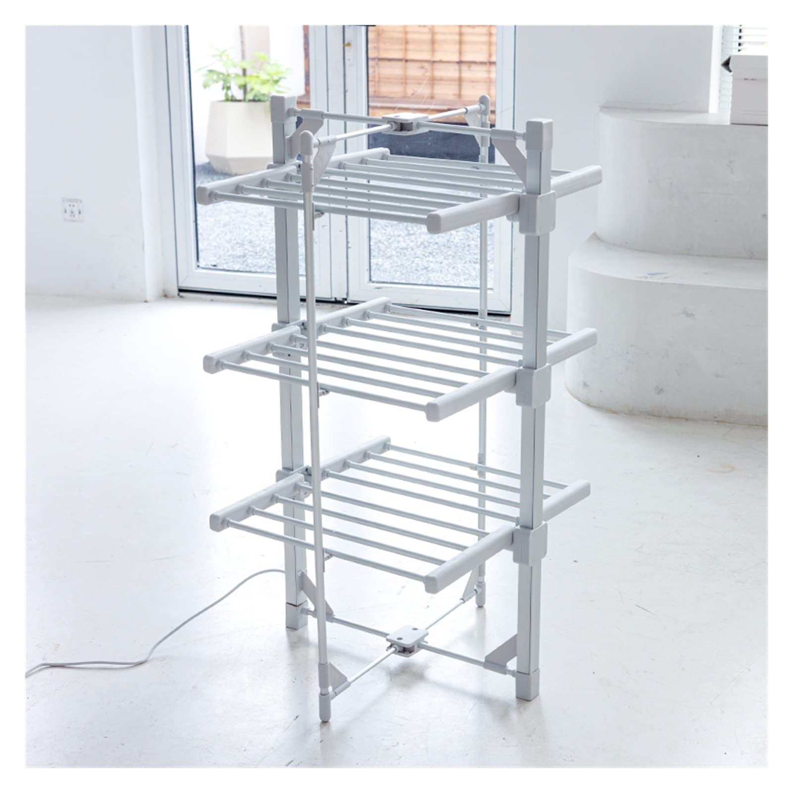 3-Tier Electric Clothes Drying Rack - Foldable Indoor Heated Laundry Dryer for Towels & Clothes | Portable, Energy Efficient & Space Saving | Perfect for Apartments, Dorms & Small Spaces