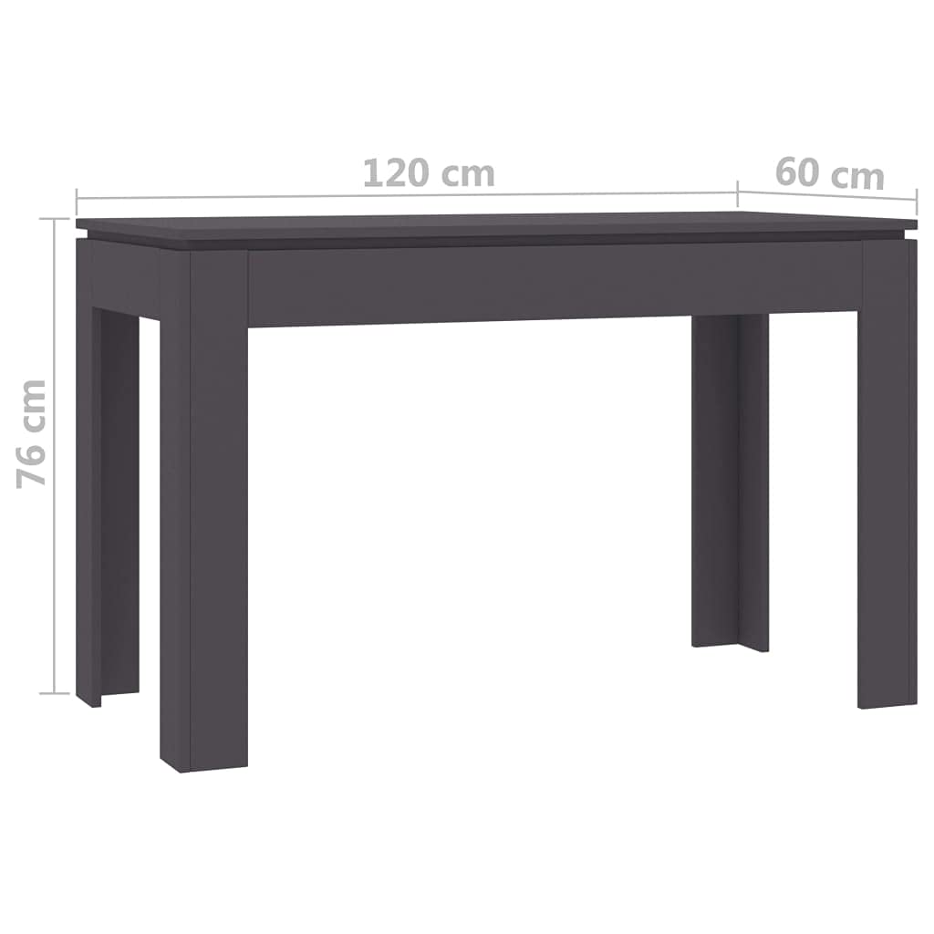 Modern Gray Height-Adjustable Dining Table - 47.2