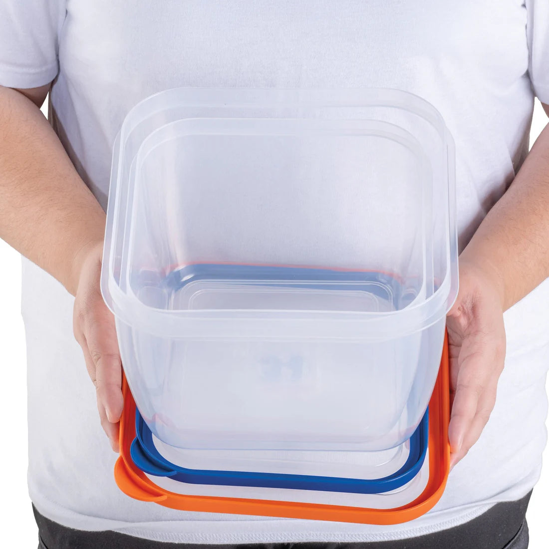 Large Plastic Storage Containers with Lids - Airtight, Stackable & Durable for Kitchen, Pantry & Organization | Perfect for Food Storage, Meal Prep & Home Organization
