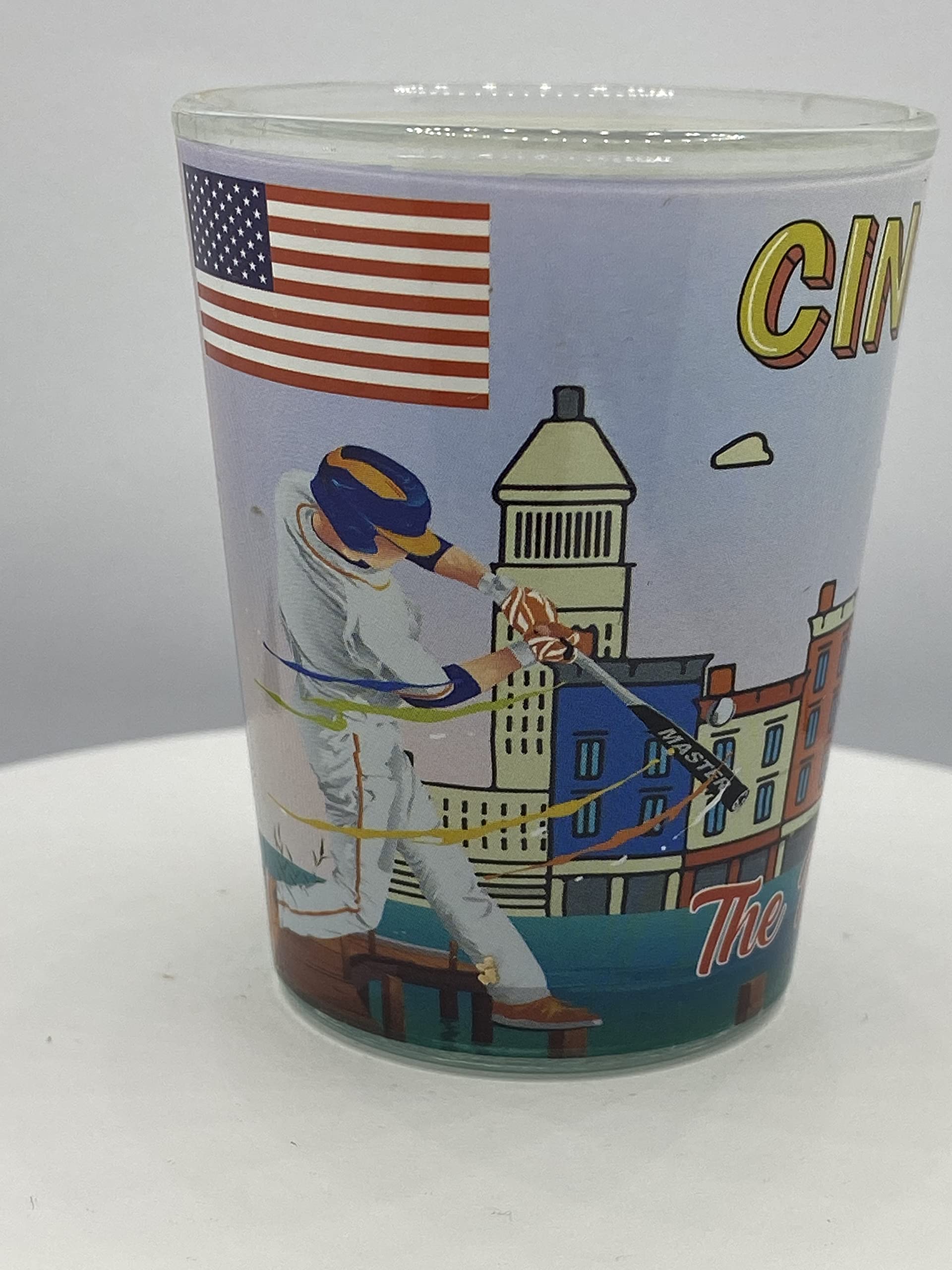 2 oz Cincinnati Ohio Themed Shot Glass - Perfect for Parties, Gifts & Collectibles | Barware & Souvenir Drinking Glass for Bourbon, Whiskey & Cocktails