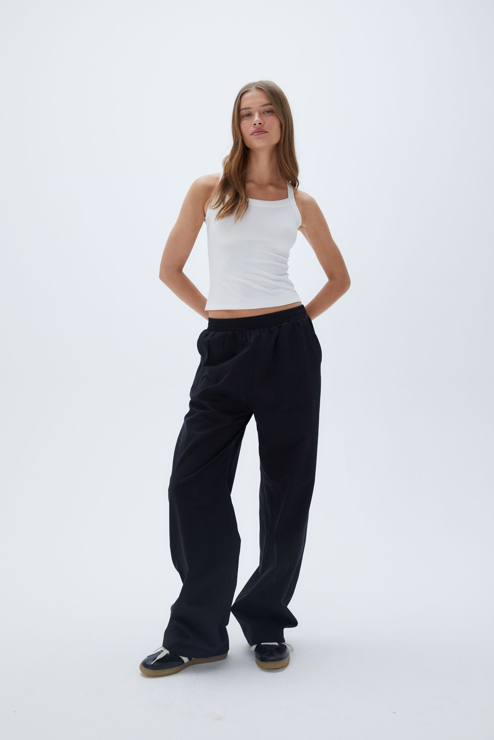 Rib Wide Binding Vest Top for Women - Comfortable White Tank Top - Perfect for Summer, Layering & Casual Outfits