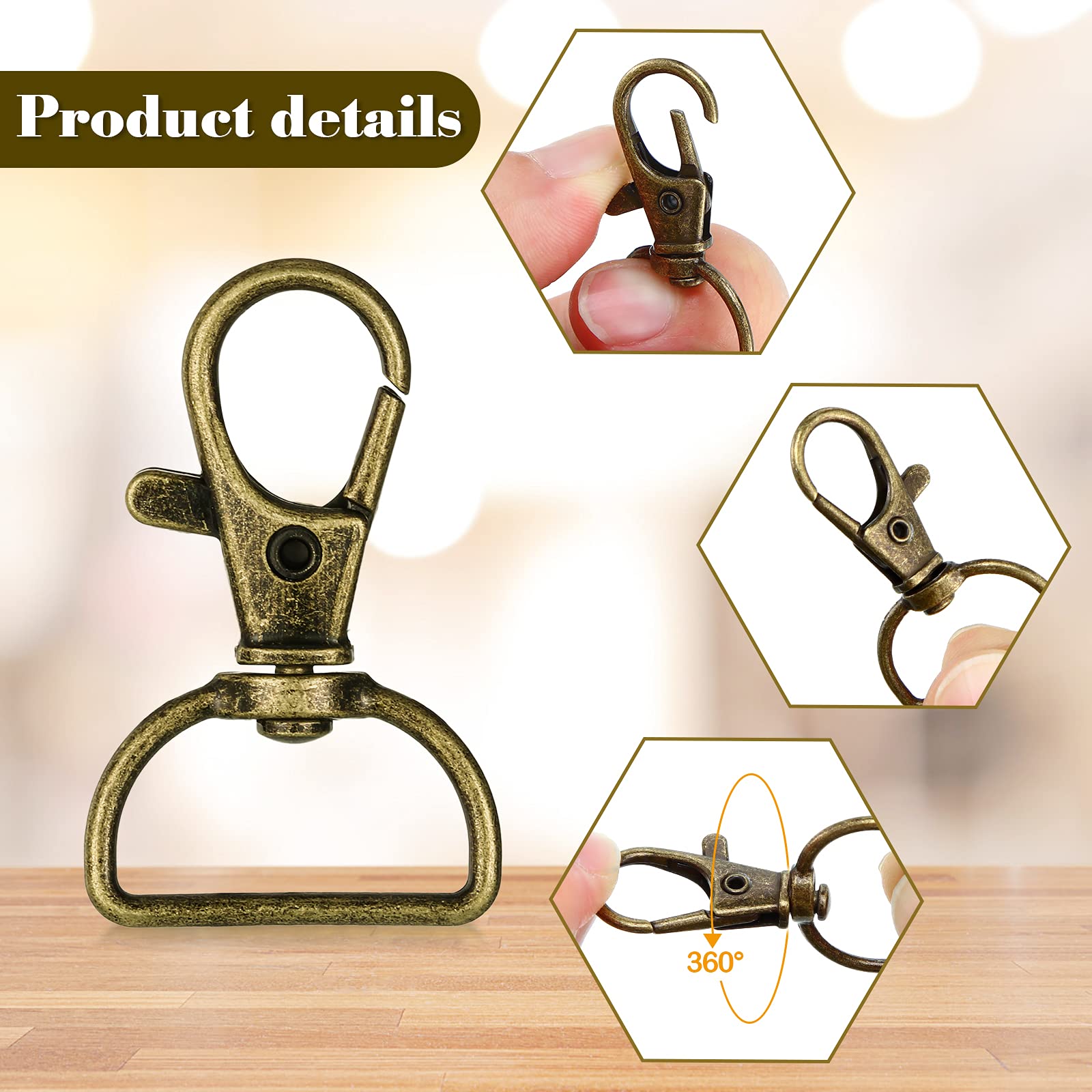 56 Pieces Bronze D Rings for Purse & Bag Making - 25mm Purse Hardware Buckles for DIY Crafts, Sewing Projects & Handbag Repair (Ideal for Leather Straps, Tote Bags & Backpack Accessories)