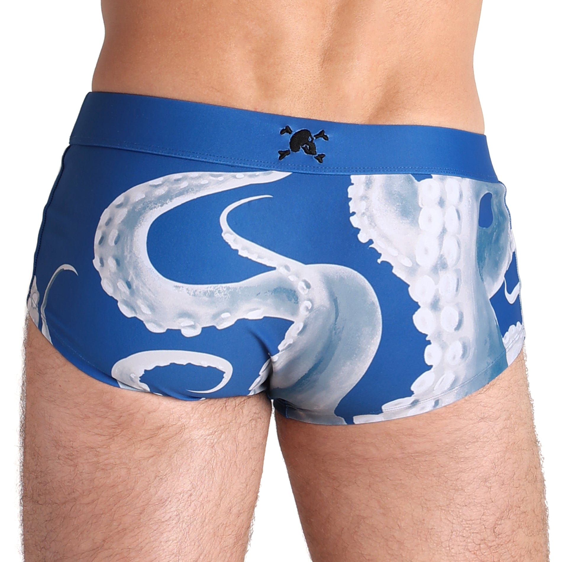 Men's Blue Octopus Tentacle Swim Trunks - Quick Dry Beach Shorts for Swimming, Surfing & Summer Vacations