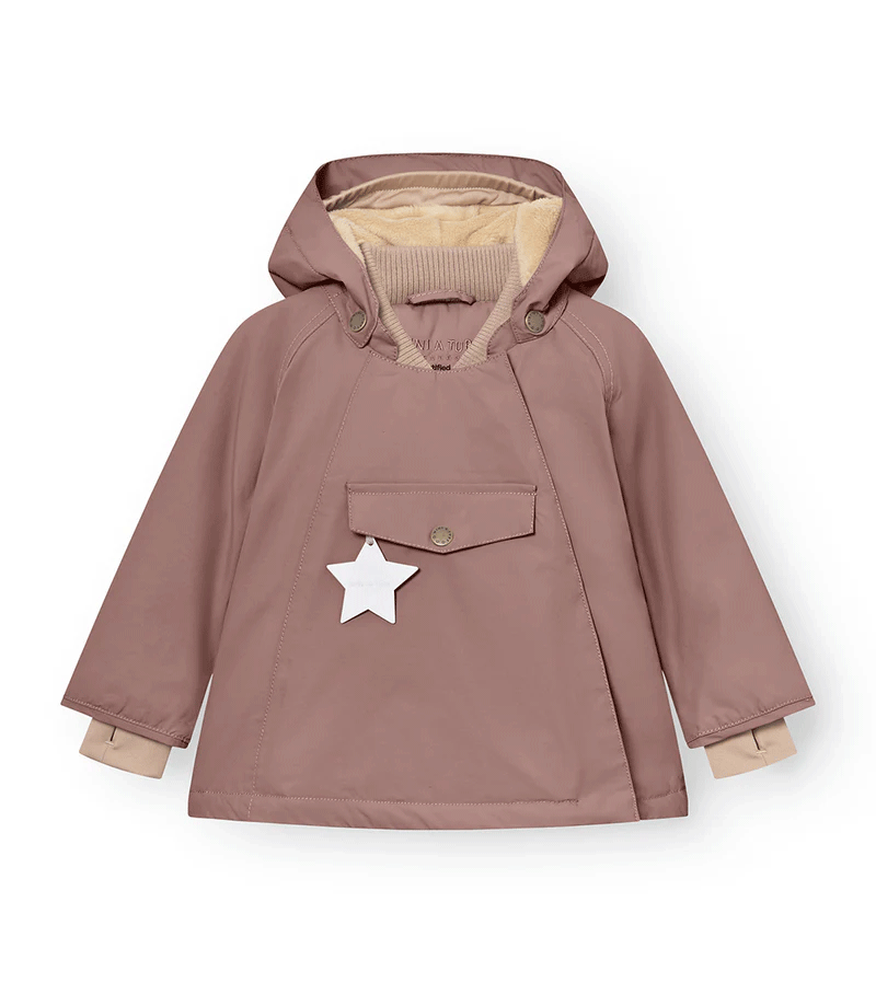 MiniAture Women's Light Plum Winter Coat - Warm Fleece Lined Jacket for Cold Weather | Perfect for Outdoor Activities, Travel & Daily Wear
