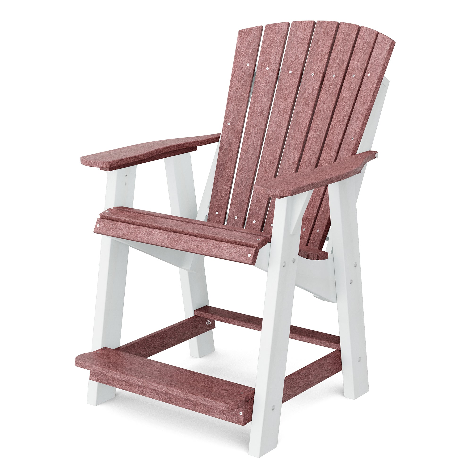 Premium Heritage High Adirondack Chair - Solid Wood Outdoor Patio Furniture for Garden, Deck, Poolside & Backyard Relaxation