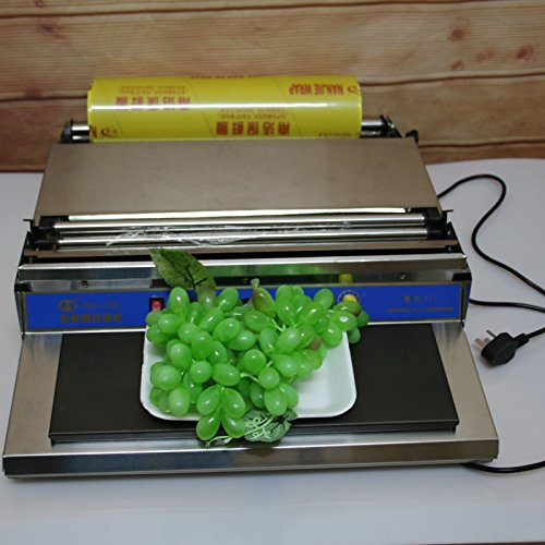 Intbuying 18 Inch 450mm Manual Stretch Film Wrapping Machine for Food Packaging - Perfect for Fresh Fruit, Vegetable Trays & Meal Prep Sealing - Ideal for Restaurants, Grocery Stores & Home Use