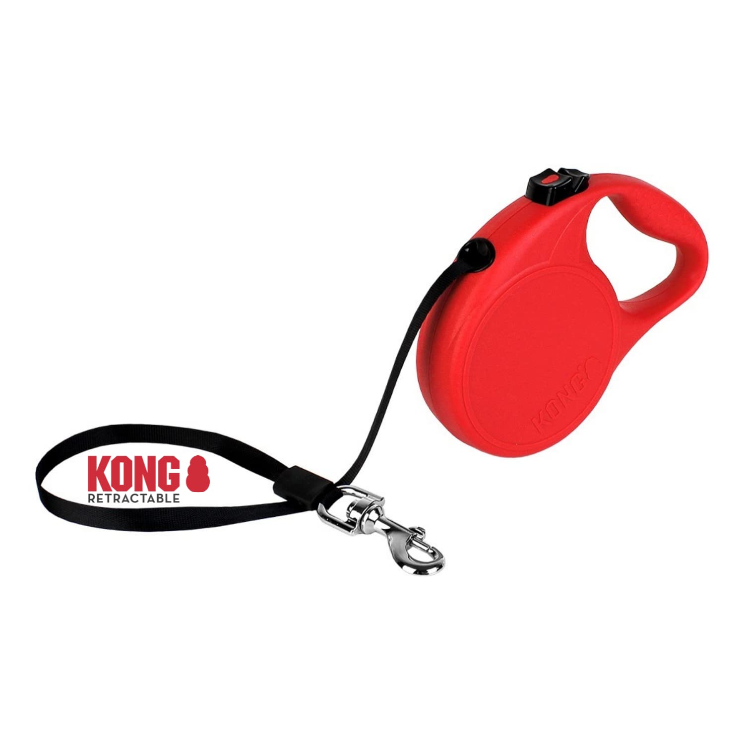 Alcott Kong Retractable Dog Leash for Small Dogs, 16 Feet Long, Durable & Tangle-Free, Red - Perfect for Walking, Hiking & Outdoor Adventures with Your Pet