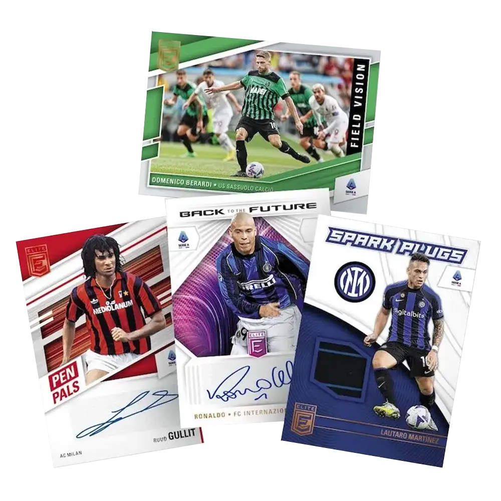 2022-23 Donruss Elite Serie A Soccer Trading Cards Fat Pack - Collectible Football Cards for Fans & Players - Perfect for Trading, Collecting & Gifting