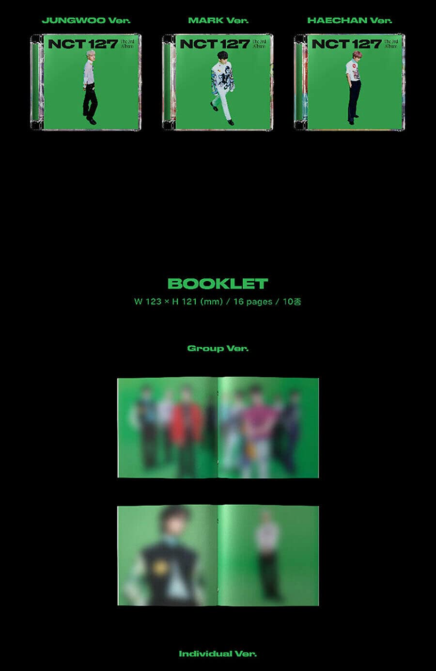 NCT 127 [STICKER] 3rd Album (Jewel Case) - Haechan Version | CD + 16p Photo Book + 12p Lyric Booklet + AR Clip Card + AR Photo Card | K-Pop Collectible for Fans & Music Lovers