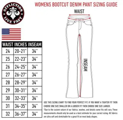 Affliction Women's Jade Aries Ember Jeans - Stylish Distressed Denim Pants for Casual Wear & Night Out | Perfect for Concerts, Parties and Everyday Fashion