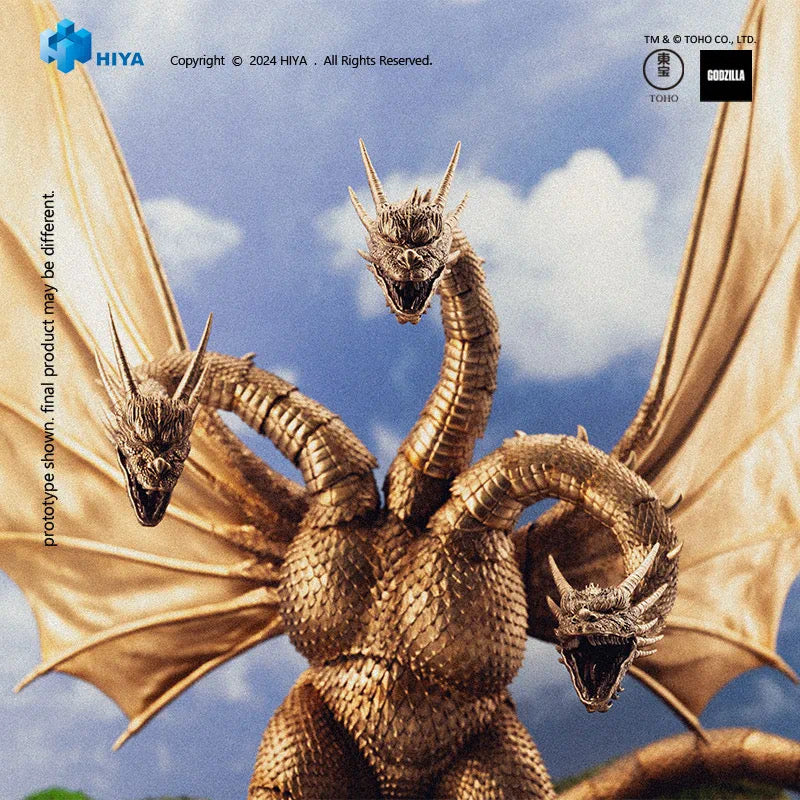 1/18 Scale HIYA 10-inch Godzilla vs. King Ghidorah Action Figure - Exquisite Collectible for Movie Fans & Display