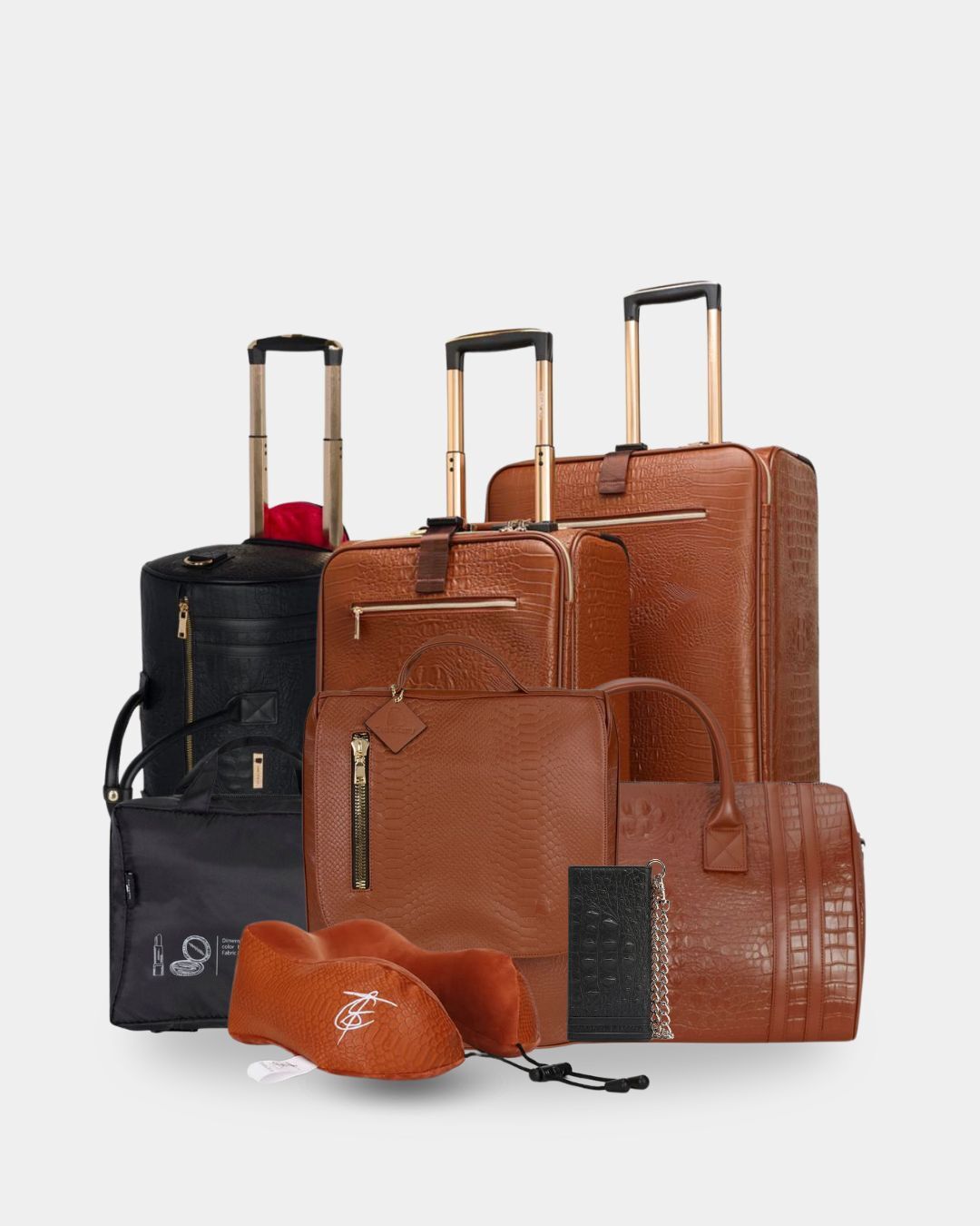 Apollo 2 Ultimate Travel Set in Caramel - Premium Luggage & Carry-On Essentials for Business Trips & Vacations | Perfect for Air Travel, Road Trips & Weekend Getaways