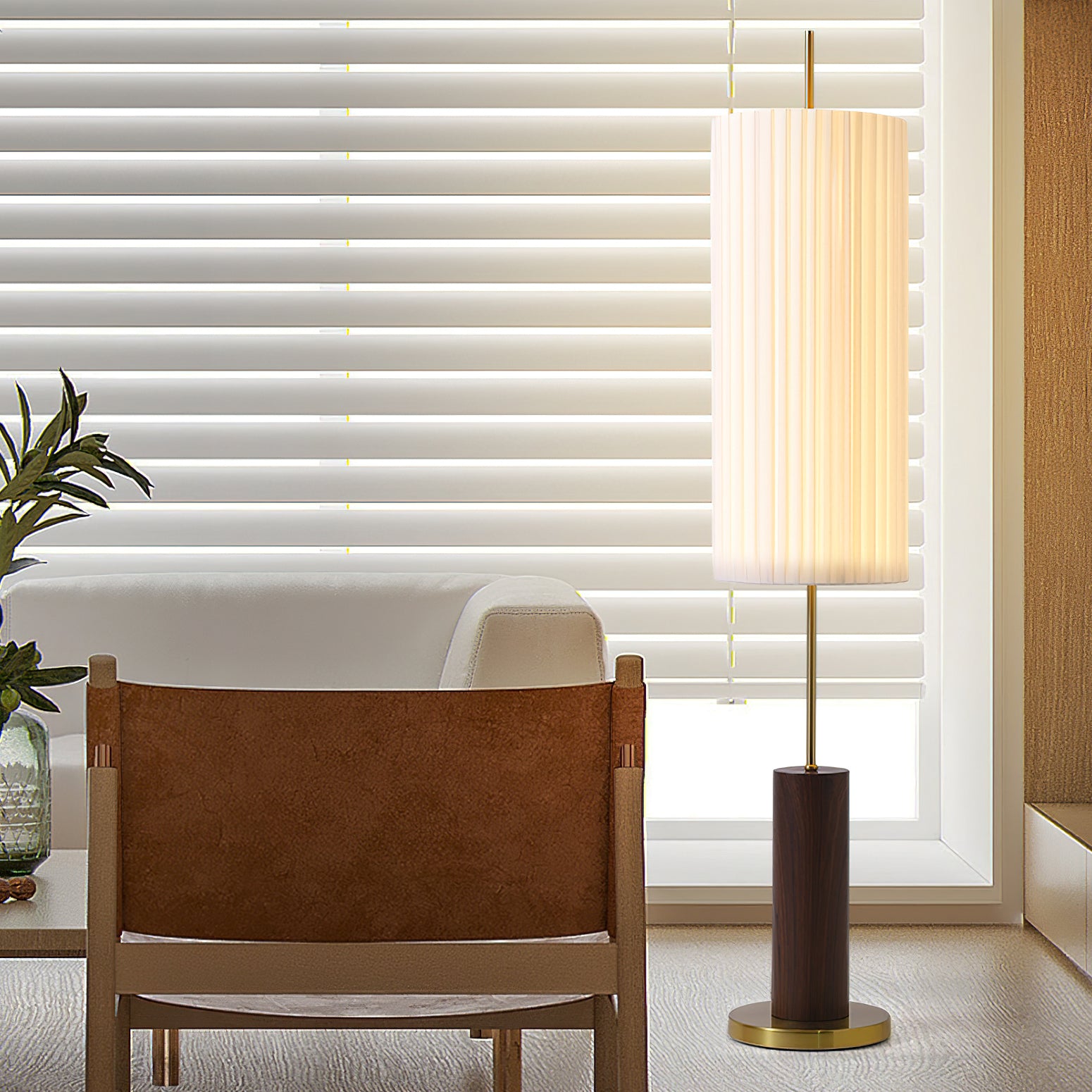 Modern Dorica Floor Lamp with Adjustable Height - Bright LED Standing Light for Living Room, Bedroom, or Office - Perfect for Reading, Working, and Relaxing