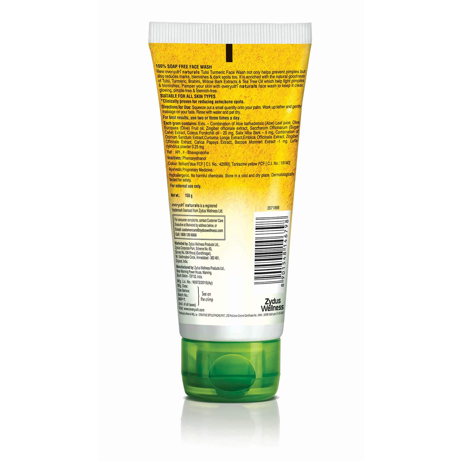 Everyuth Naturals Anti Acne & Anti Marks Tulsi Turmeric Face Wash (150g) & Hydrating Walnut Apricot Scrub (100g) - Deep Cleansing for Acne-Prone Skin & Gentle Exfoliation for Smooth Skin - Perfect for Daily Skincare Routine & Glowing Complexion