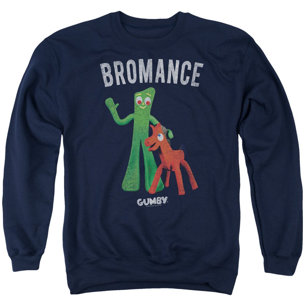 Gumby Bromance Unisex Crewneck Sweatshirt for Men & Women | Soft Cotton Pullover Hoodie | Casual Streetwear for Everyday Wear