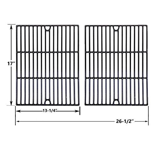 Nexgrill 720-0670-C BBQ Gas Grill Replacement Parts Kit - 4 Stainless Steel Burners, Heat Plates & Porcelain Cast Iron Cooking Grates - Perfect for Grill Repair & Maintenance - Ideal for Backyard BBQs, Outdoor Cooking & Family Gatherings