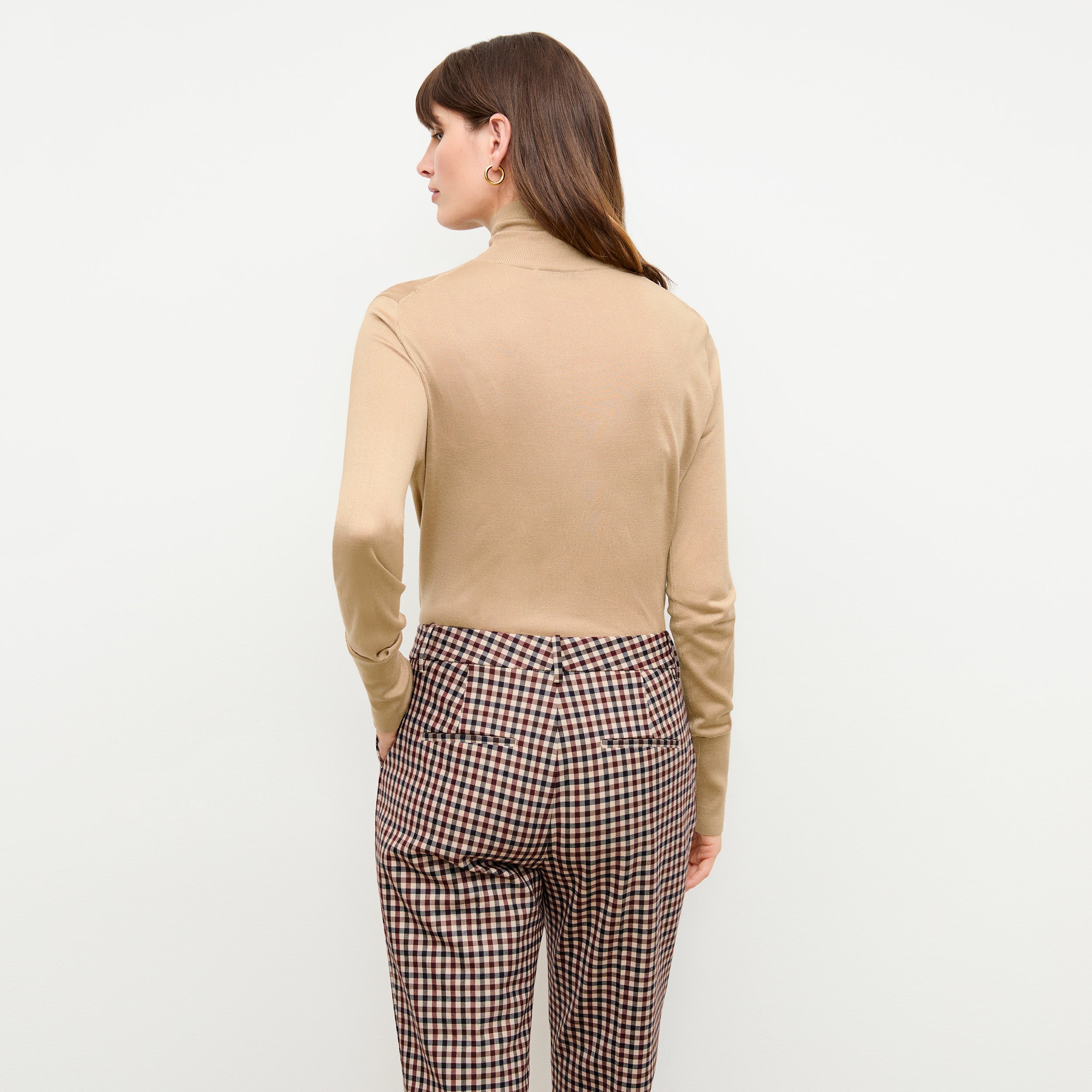 Mejia Men's Windowpane Sharkskin Dress Pants - Classic Business Casual Trousers for Office Work & Formal Events