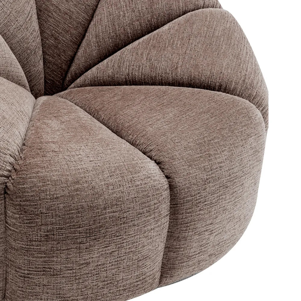 Luxury Avalon Occasional Chair in Soft Mink Chenille Fabric - Perfect for Living Room, Bedroom or Office Reading Nook