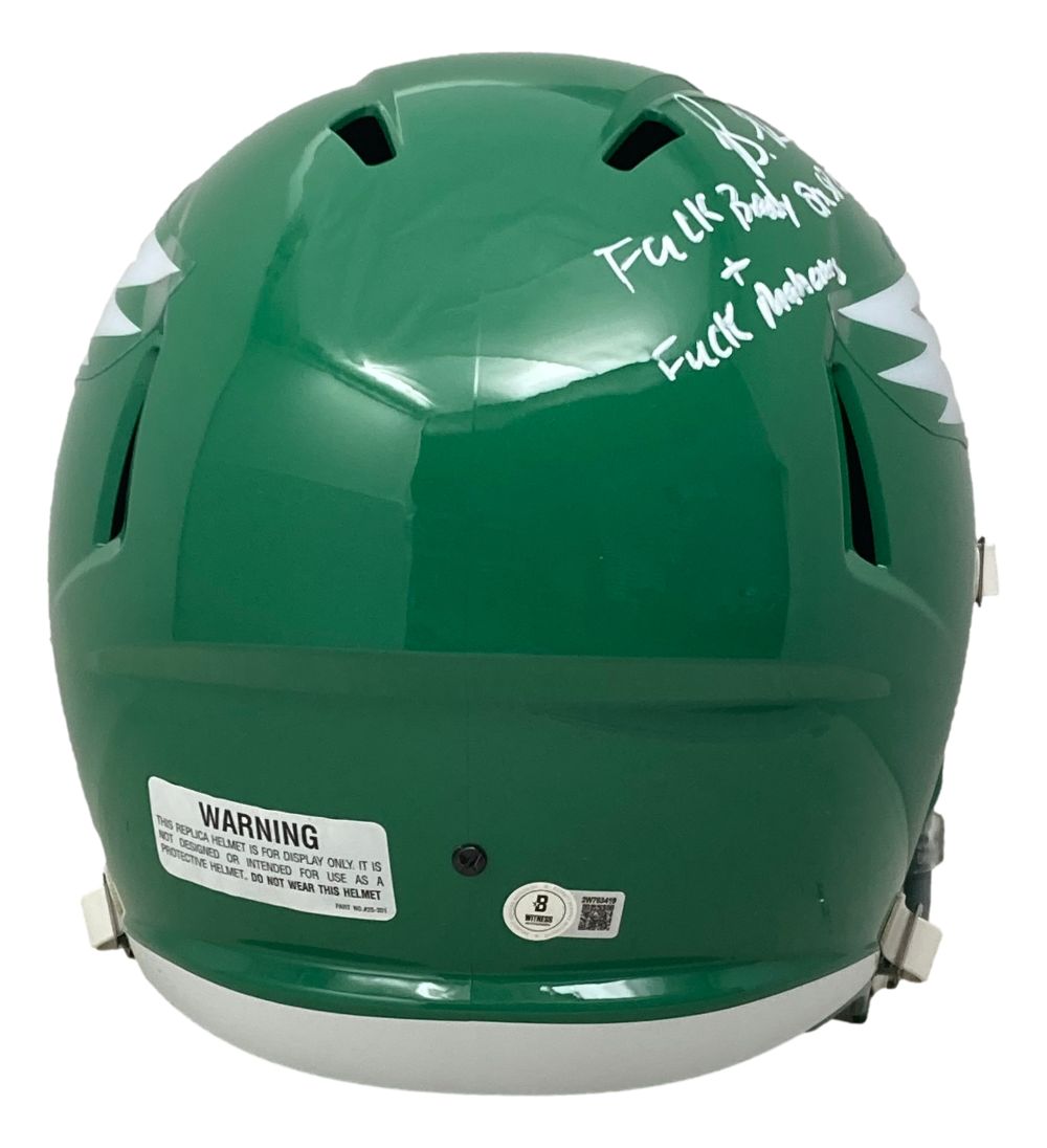 Brandon Graham Autographed Philadelphia Eagles Kelly Green Replica Helmet - Limited Edition, Includes COA - Perfect for NFL Fans, Collectors, and Sports Memorabilia Displays