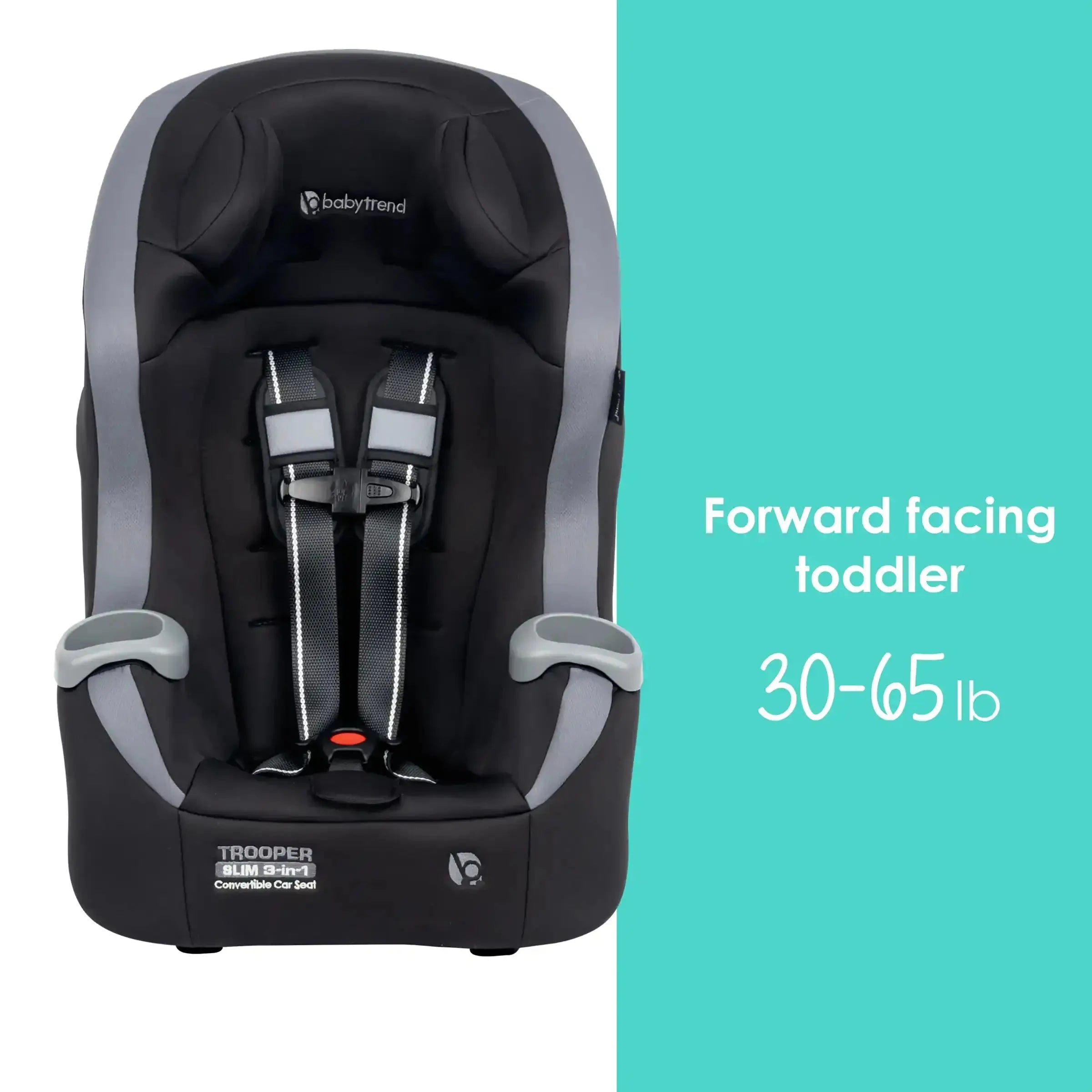 Trooper™ SLIM 3-in-1 Convertible Car Seat with Side Impact Protection - Dash Black | Safe Infant to Toddler Car Seat | Perfect for Travel & Daily Commute (Meijer Exclusive)