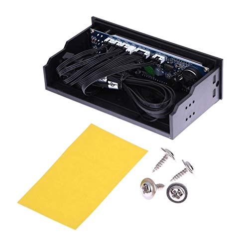 New Fan Speed Controller with LCD Panel - 525 Bay Front, 3 Fan Speed Settings, CPU Temperature Sensor for PC Cooling - Perfect for Gaming Rigs & Workstations