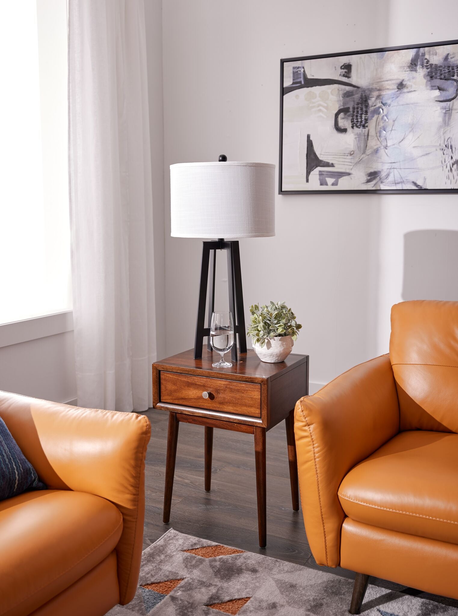 Premium Carlino Genuine Leather Chair in Honey Yellow - Modern Living Room & Office Seating for Comfort & Style