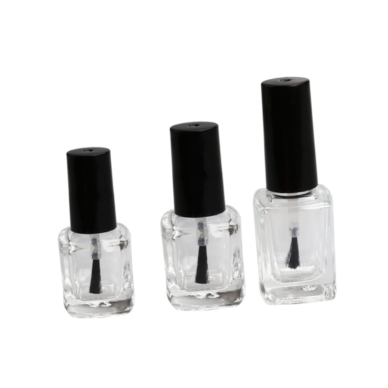 FOMIYES 15ml Empty Glass Nail Polish Bottles with Brush - 6 Pack for DIY Manicure, Pedicure & Nail Art Supplies - Perfect for Home Salon, Professional Use & Gift Packaging
