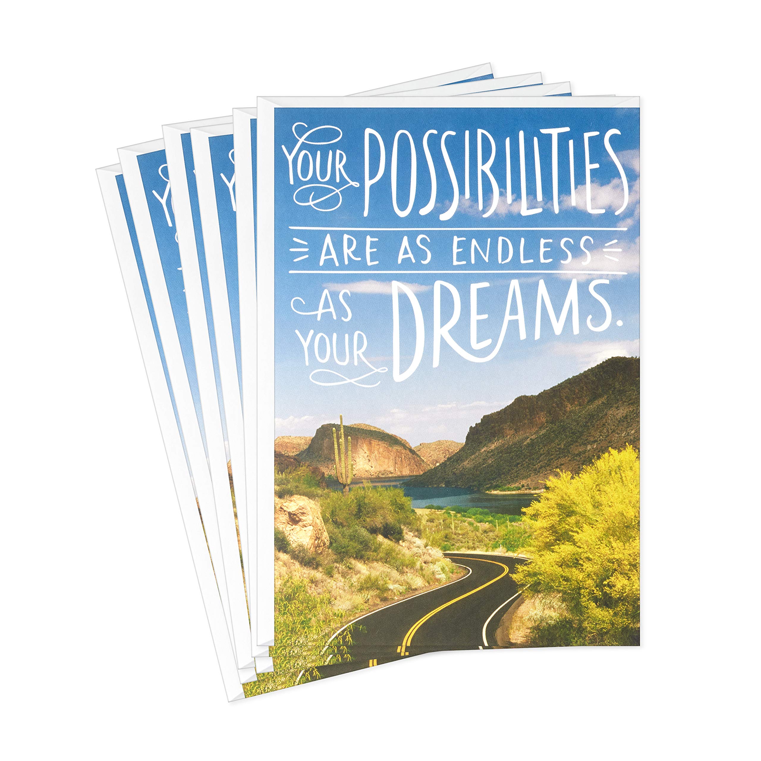 Hallmark Graduation Cards Pack - 8 Inspirational Greeting Cards with Envelopes for Graduates | Perfect for High School & College Graduation Gifts, Commencement Celebrations & Congratulations