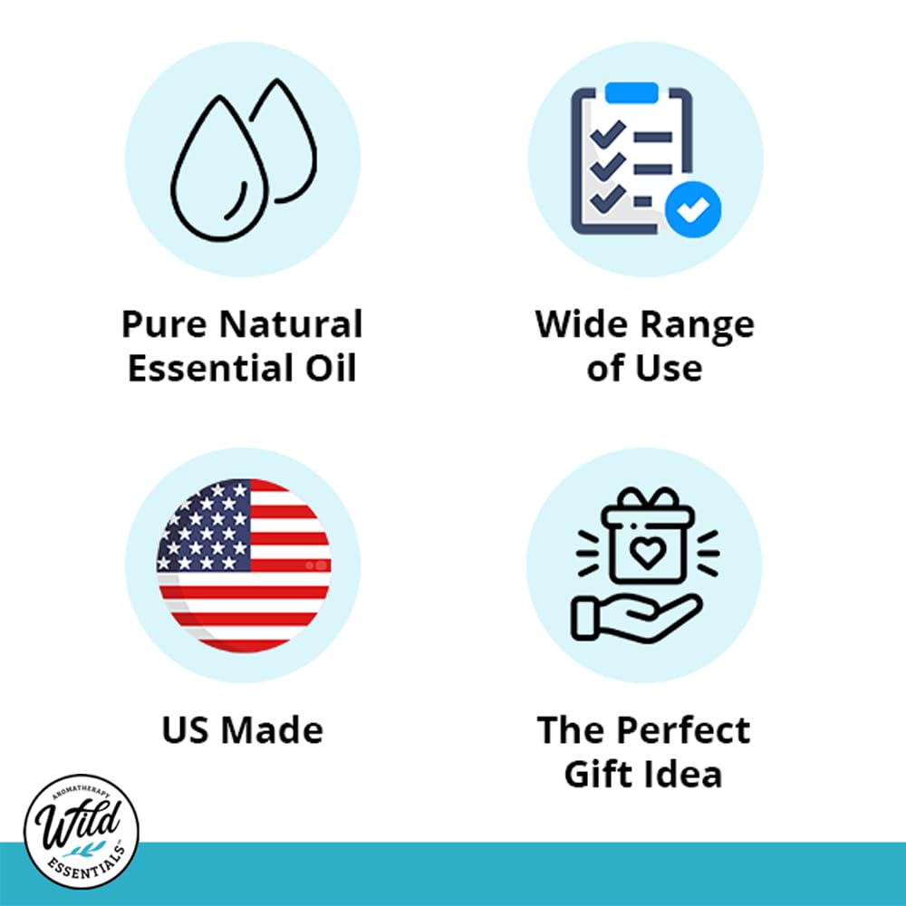 Wild Essentials 100% Pure Lemon Essential Oil 2-Pack (10ml Each) - Therapeutic Grade, Energizing & Uplifting Aromatherapy Oil for Diffusers, Massage & DIY Cleaning Products