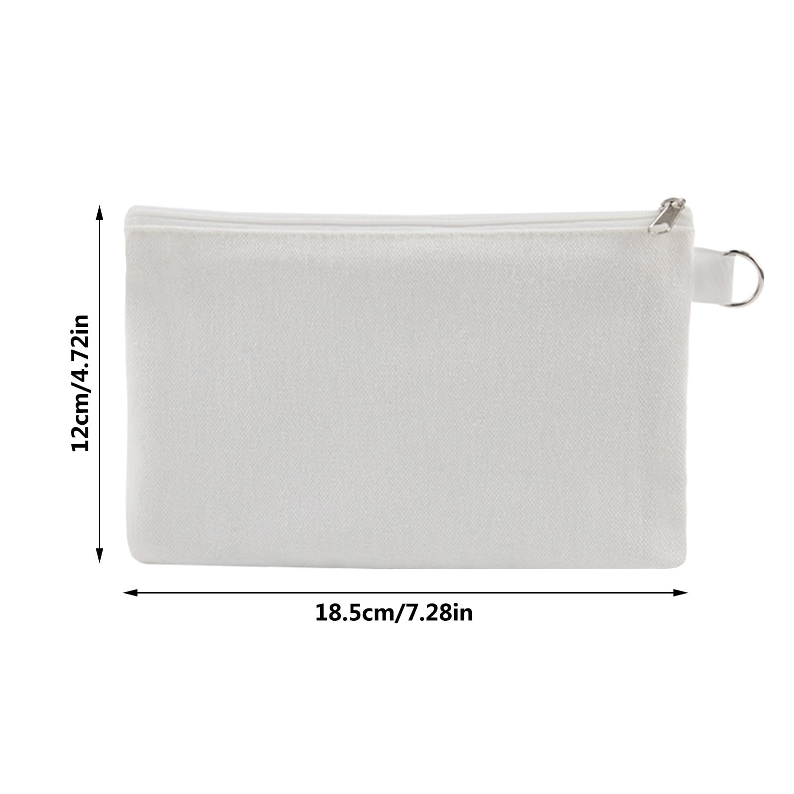 30-Piece Sublimation Blanks Makeup Bags Bulk - White Canvas Tote Bags for DIY Sublimation Printing | Perfect for Custom Gifts, Promotional Items & Craft Projects